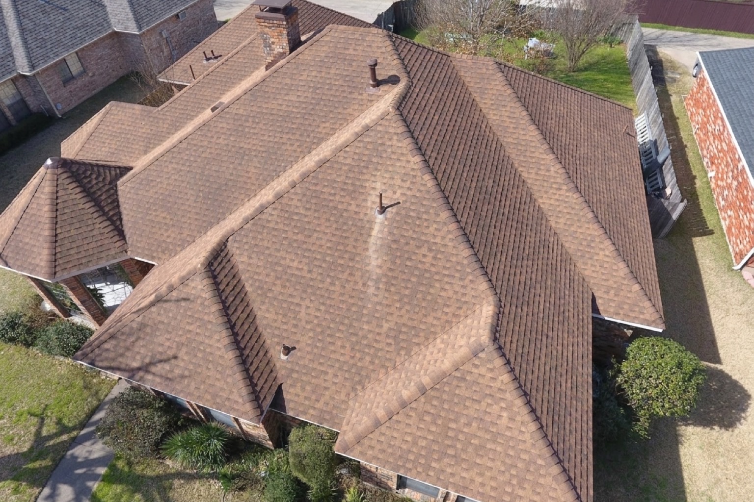 Illustration: simulated storm damage on this roof